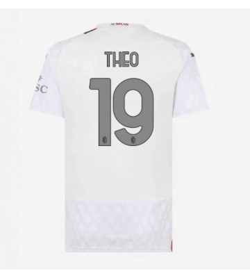 AC Milan Theo Hernandez #19 Replika Udebanetrøje Dame 2023-24 Kortærmet